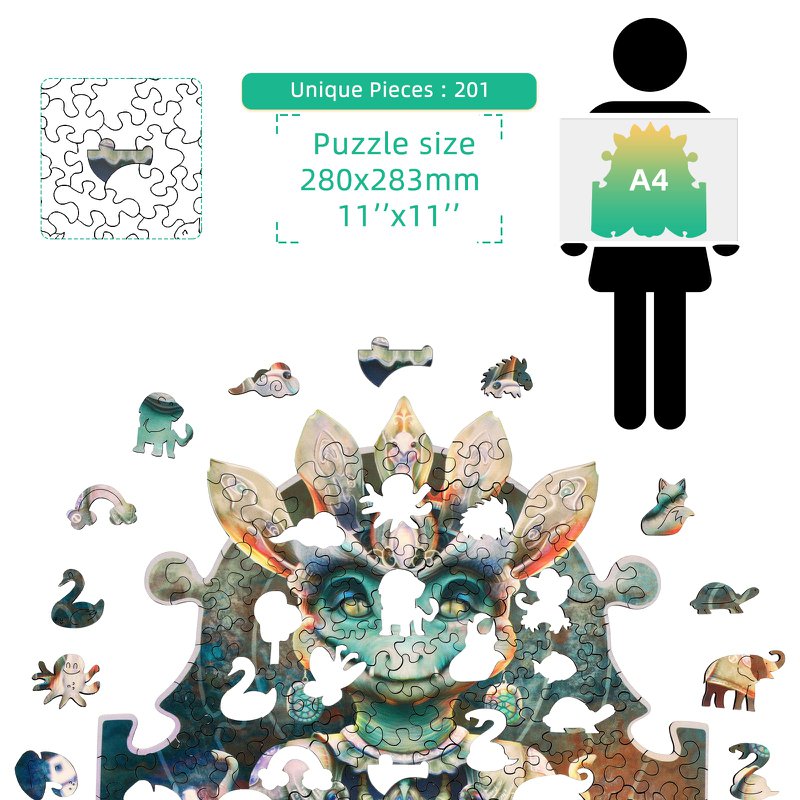Ankh The Grower - Puzzle in legno a tema coccodrillo