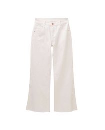 Jeans de niña en color blanco con bajos deshilachados F02-21200025