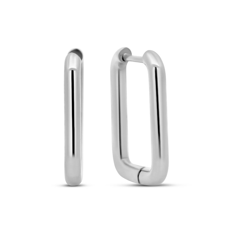 CO88-Kollektion – 8CE-70576 – Stahlohrringe – Ohrringe – Oval – 16 x 20 mm – silberfarben