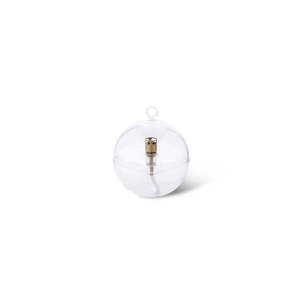 Olielamp Round cover clear brass M