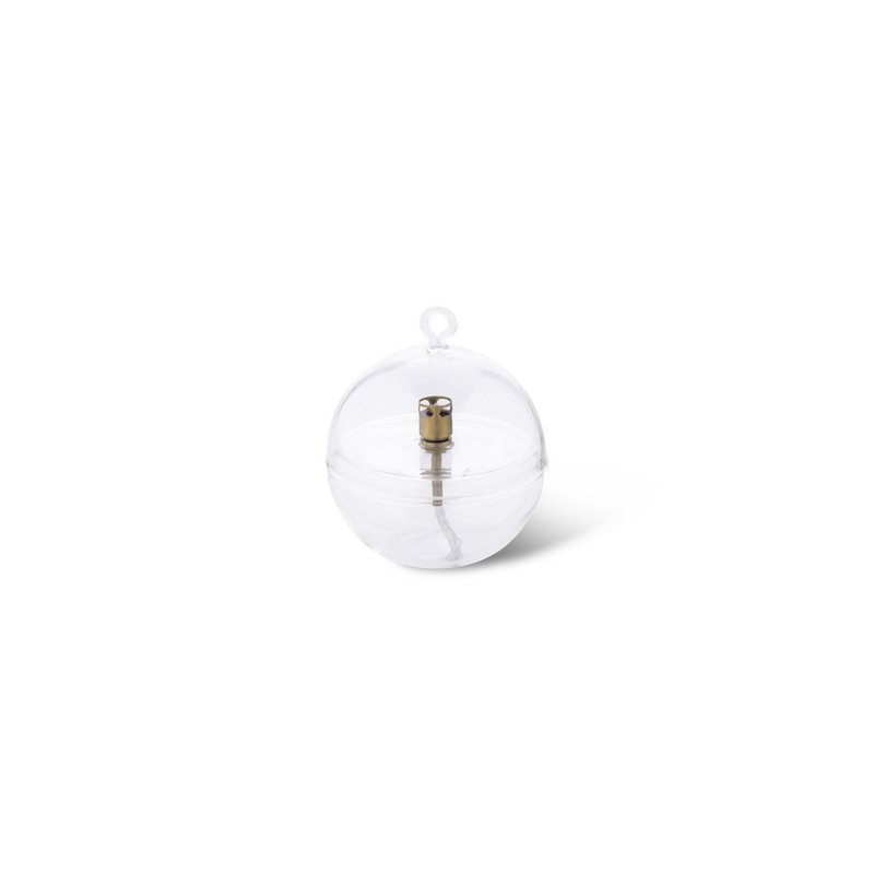 Olielamp Round cover clear brass M