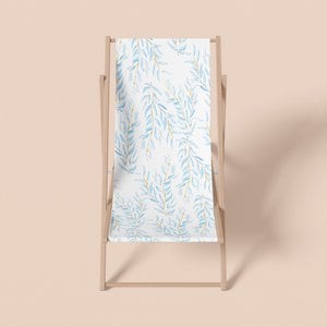 Chilean floral polyester beech wood blue - Manosque