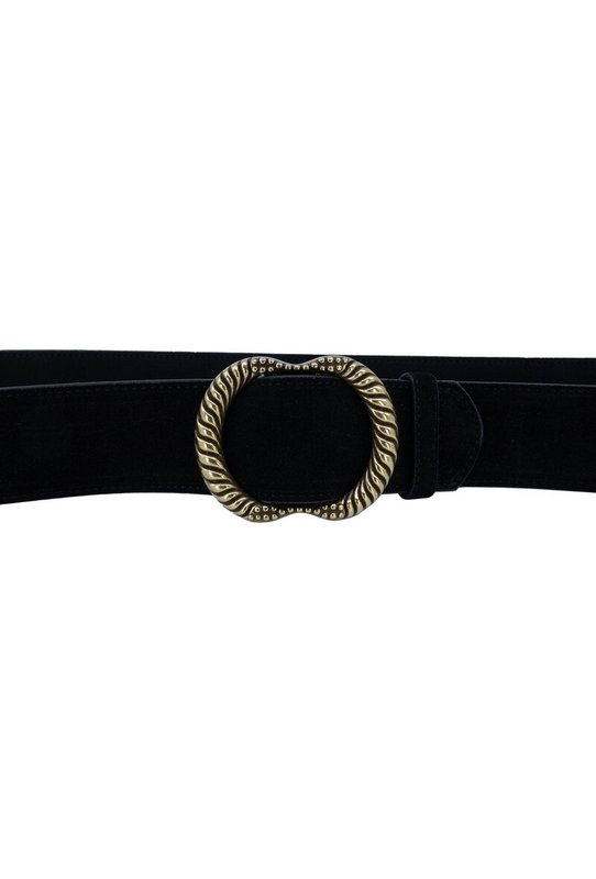 Cinturón mujer de piel serraje con hebilla estilo vintage FD450