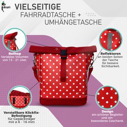 Cykelpose til bagage rack sadelbag pakning taske, med en rem til hængende, vandtæt - diamante kopi