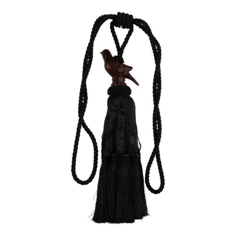 Tassel Bird 62 cm - Black - Fabric