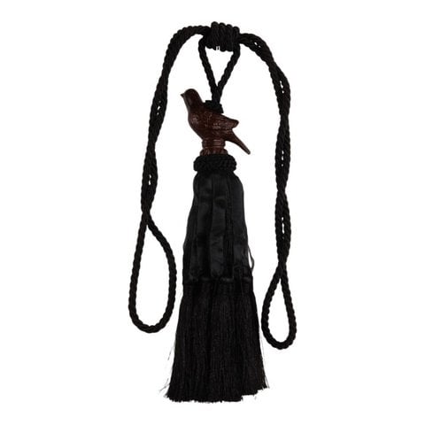 Quaste Vogel 62 cm – Schwarz – Stoff