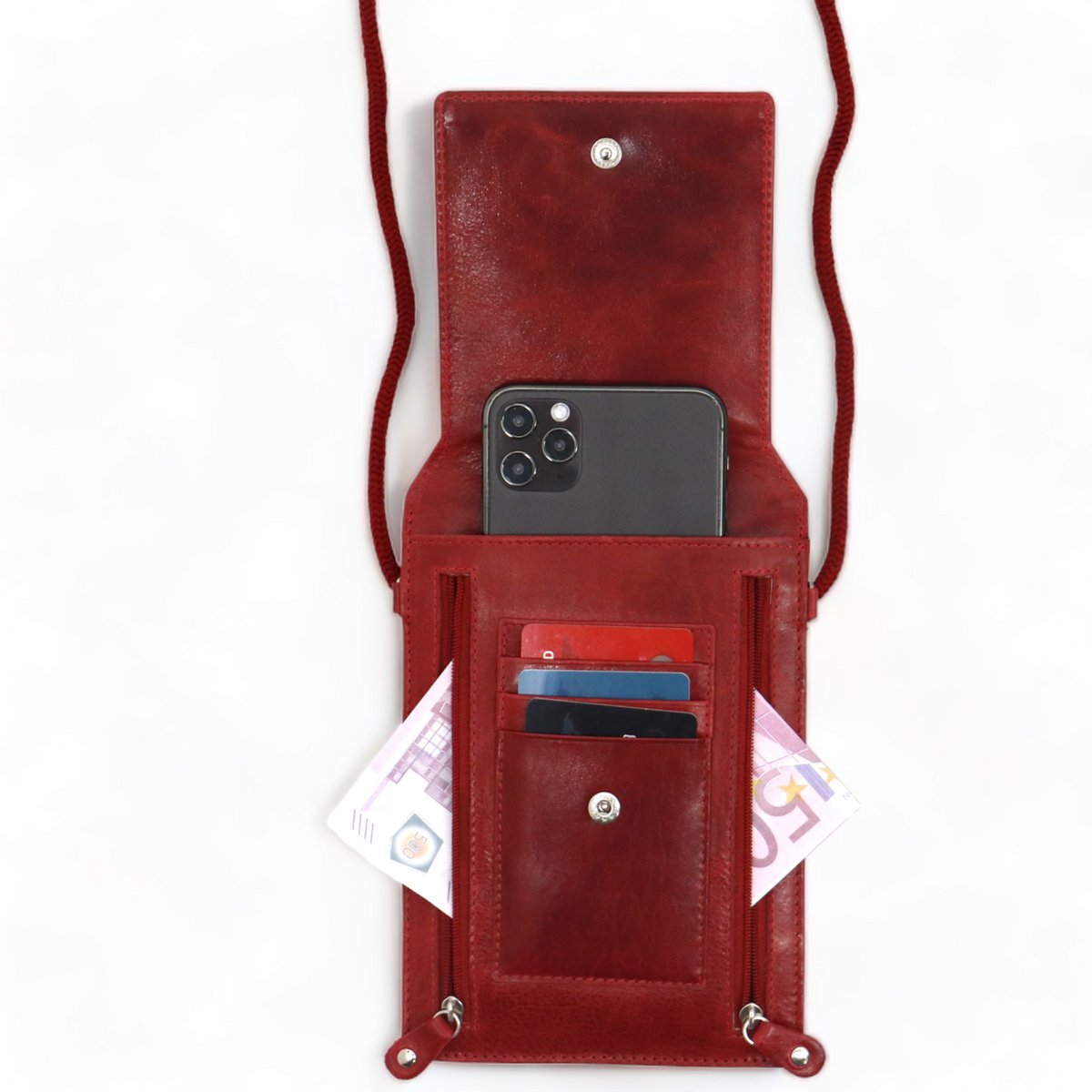 Safekeepers Phone Bag - Belt Bag - Neck Bag - Men's Neck Bag - Women's Neck Bag Tailor Bag Belt Bag Men - RED