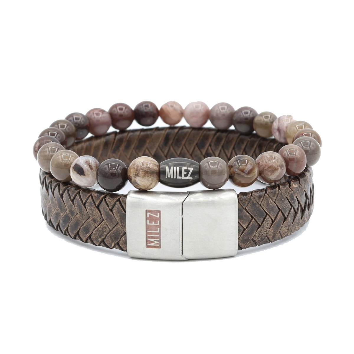 Set di bracciali da uomo 'Brown Blend'