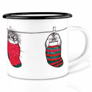 Enamel cup – sock animals