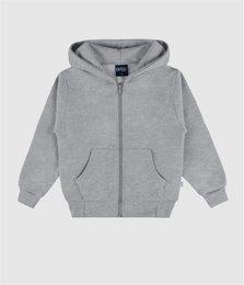 Basic, børstet fleece-jakke med lynlås