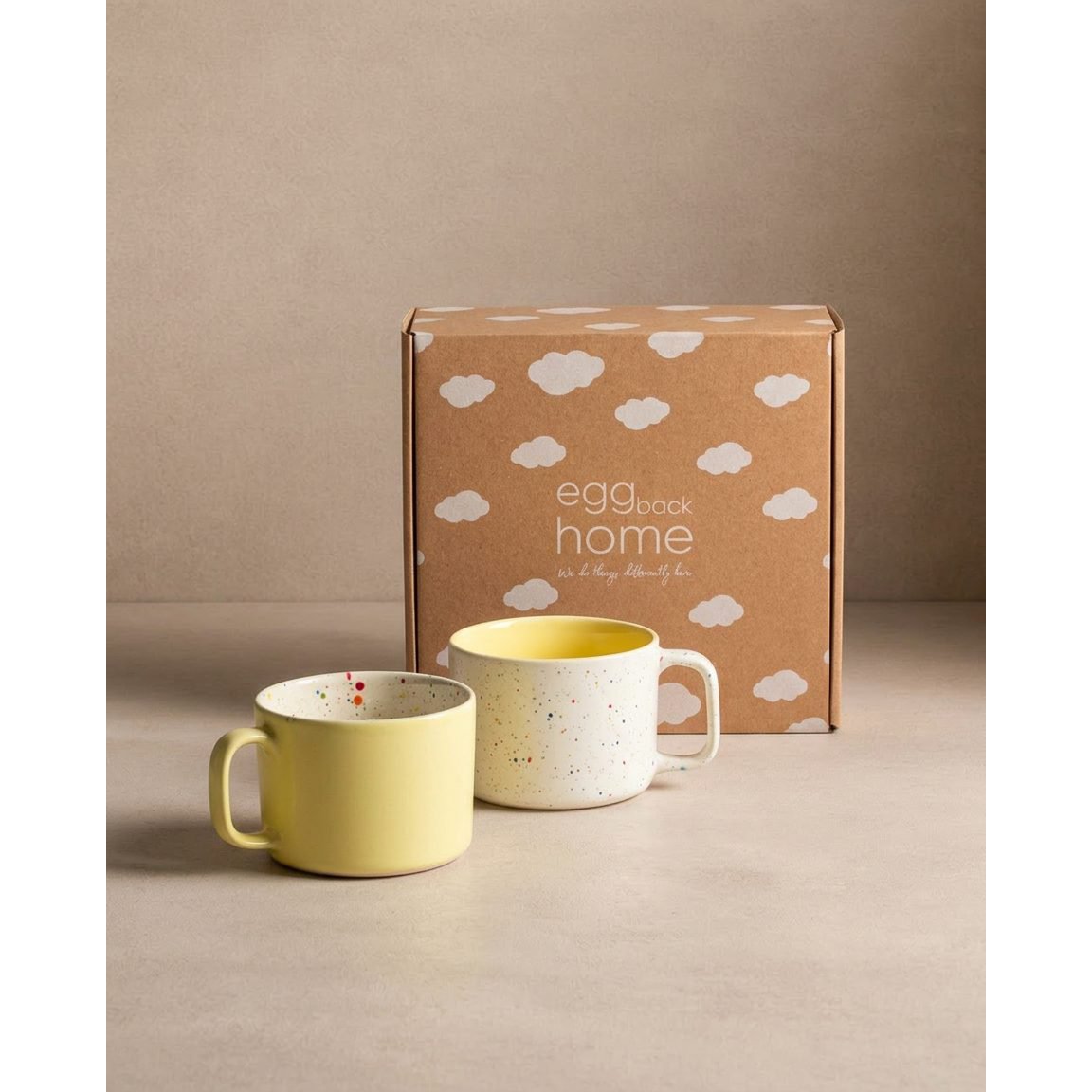 Breeze Party In/Out Stoneware Duo Set Mug 450ml Yellow