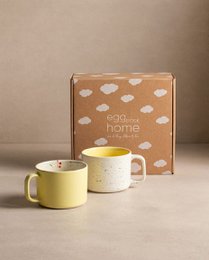 Breeze Party In/Out Stoneware Duo Set Mug 450ml Yellow