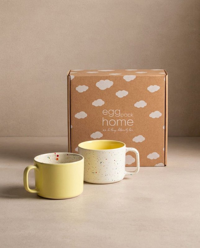 Breeze Party In/Out Stoneware Duo Set Mug 450ml Yellow