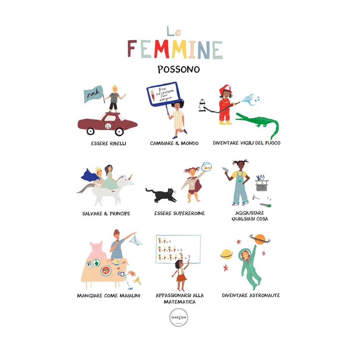 Poster „Girls can“ im A3-Format