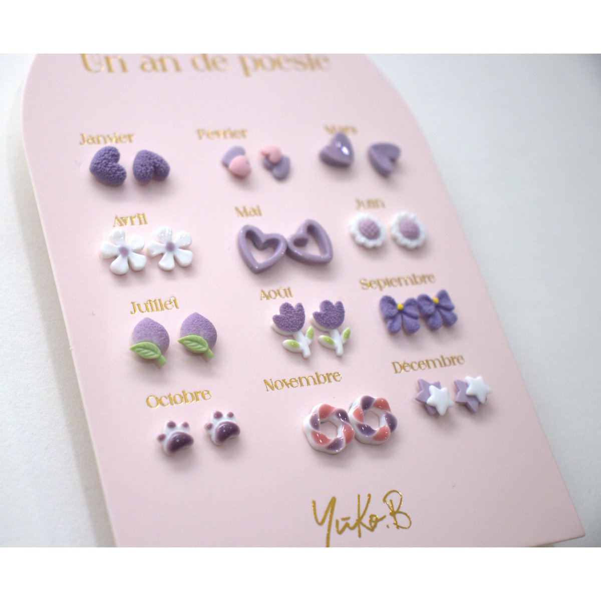 Box of 12 Ceramic Earrings — A Year of Poetry parma