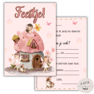 Uitnodigingen Elfjes | Per set 4 sets