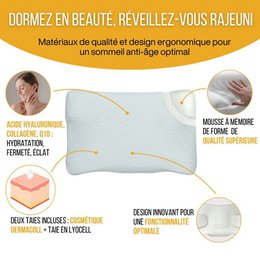 Dermacoll anti-verouderde cosmetische kussensloop | Voor "Beauty Silk" kussen