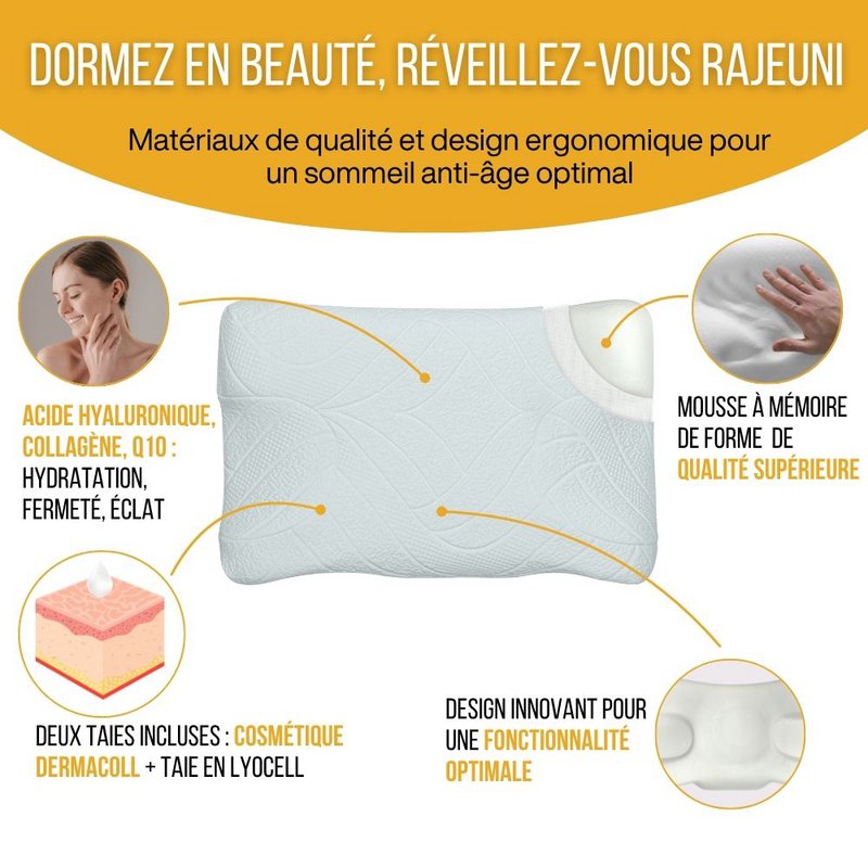 Dermacoll anti-verouderde cosmetische kussensloop | Voor "Beauty Silk" kussen