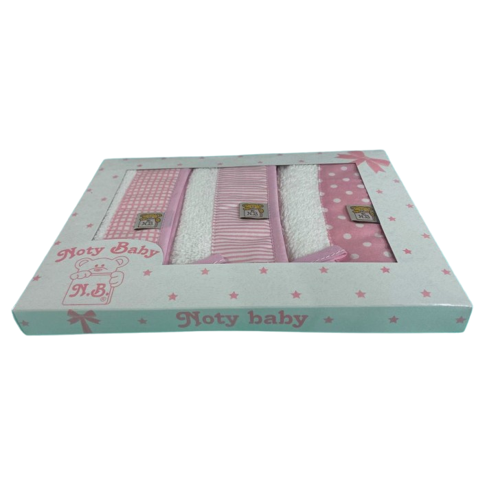 Set van 3 babybadhandschoenen van 100% katoen
