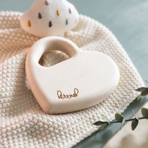 Baby rattle grasping toy “close to the heart” | wooden rattle | Baby toys made from regional wood | baby rattle | Sound toy from 1 year | 100% Made in Germany