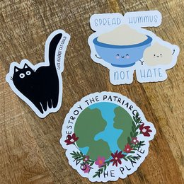Sødt feministisk klistermærkesæt Kopi