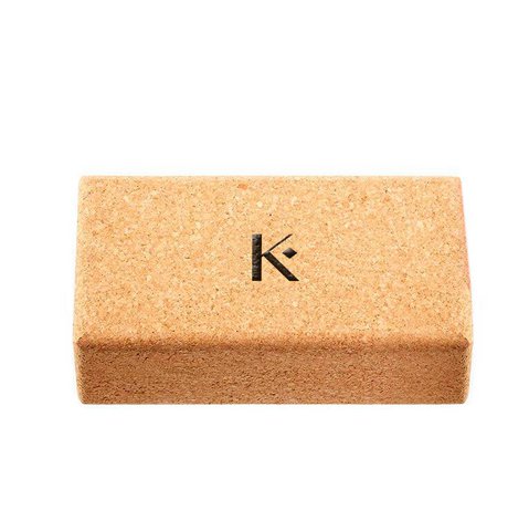 Natural cork yoga brick