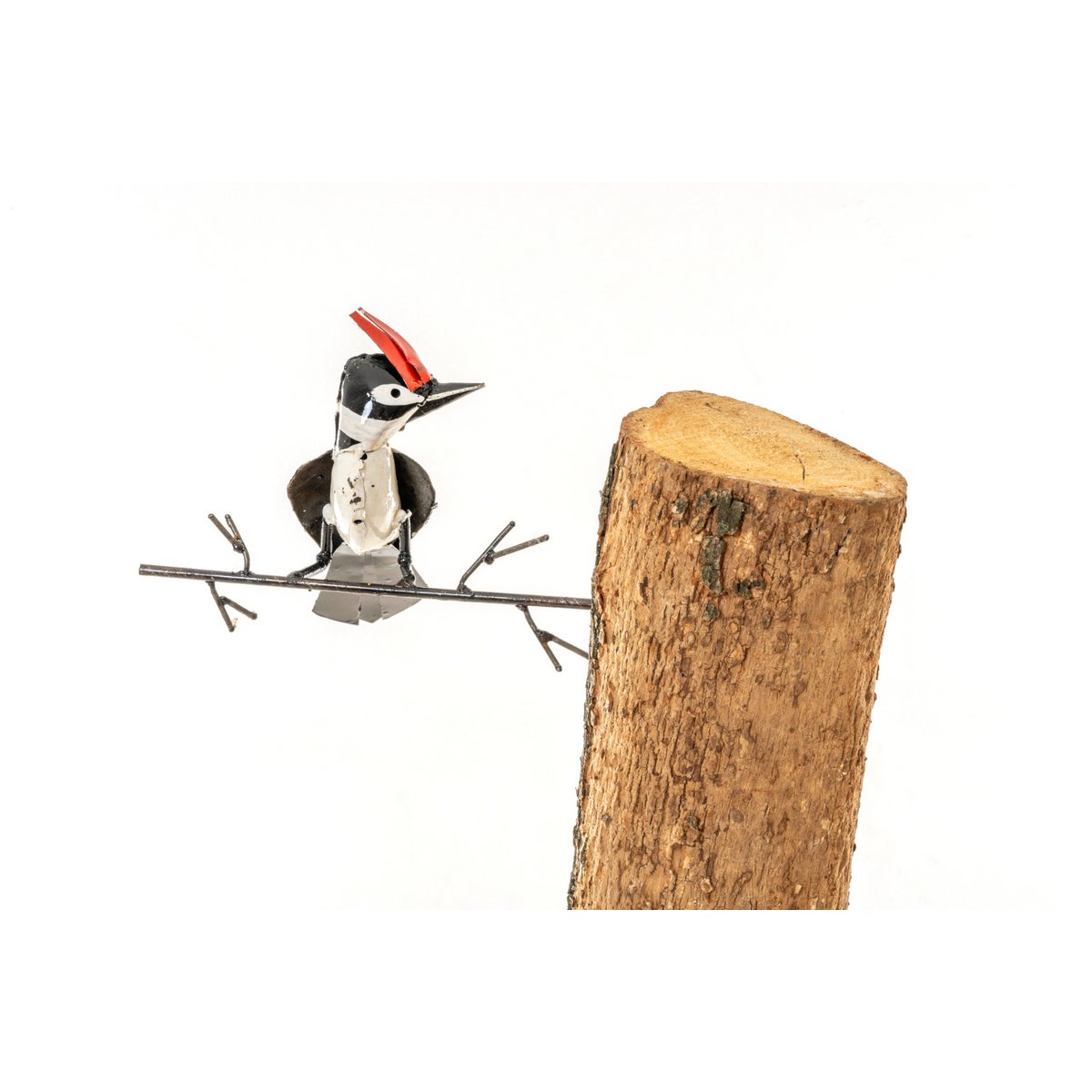 Pic épeiche en métal à coller sur arbre