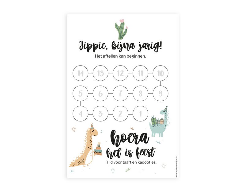 Calendario de cuenta atrás A4 | Cumpleañero