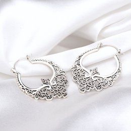 Gode ​​Karma Sølvspidse Creoler - 925 Sterling Boheme Style Øreringe OHR925-11