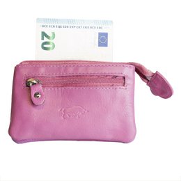 Portachiavi In 11 Colori - Portachiavi In Pelle - Con 2 Tasche Con Cerniera