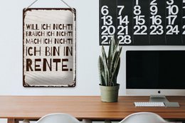 Plaque en tôle disant 20x30 cm Je ne le fais pas, je suis à la retraite, plaque décorative