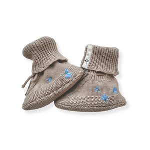 Booties - Althea - Blueberry op Khaki