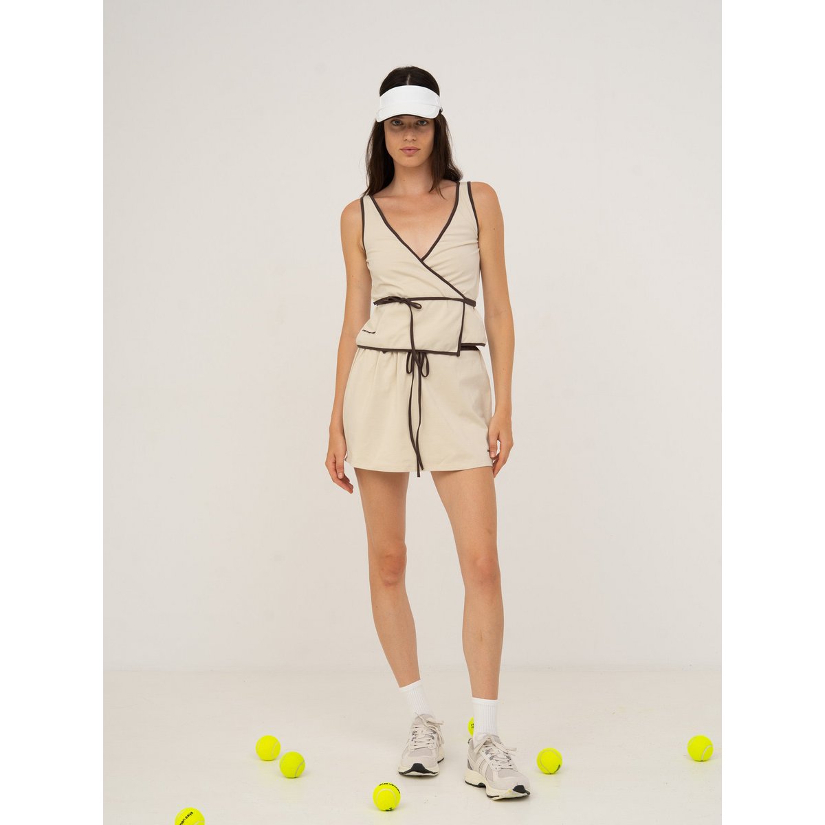 Serve White Sports Wrap Top