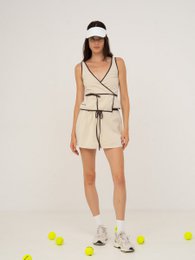 Serve White Sports Wrap Top