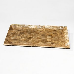 Tray large gold