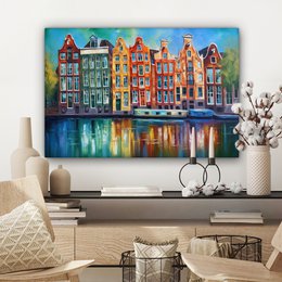Canvas Painting - Wall Decoration Amsterdam - Oil - Grease - Painting - Art - Wall Decoration Living Room - Bedroom Decoration - Room Accessories - Canvas Paintings