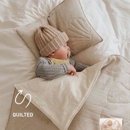 Linen shell child cover set "Sand"