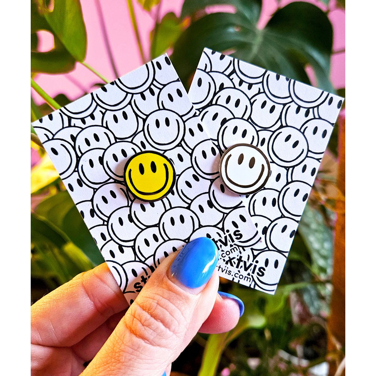 Pin Smiley Gul