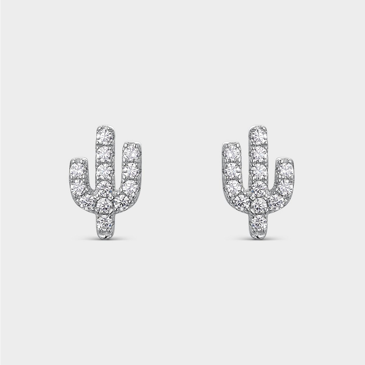 CACTUS EARRINGS IN SILVER