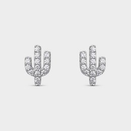 CACTUS EARRINGS IN SILVER