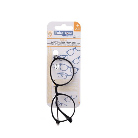 Lesebrille – Sacha Metal Black +2.0