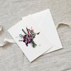 Wenskaart Violette Bloemen
