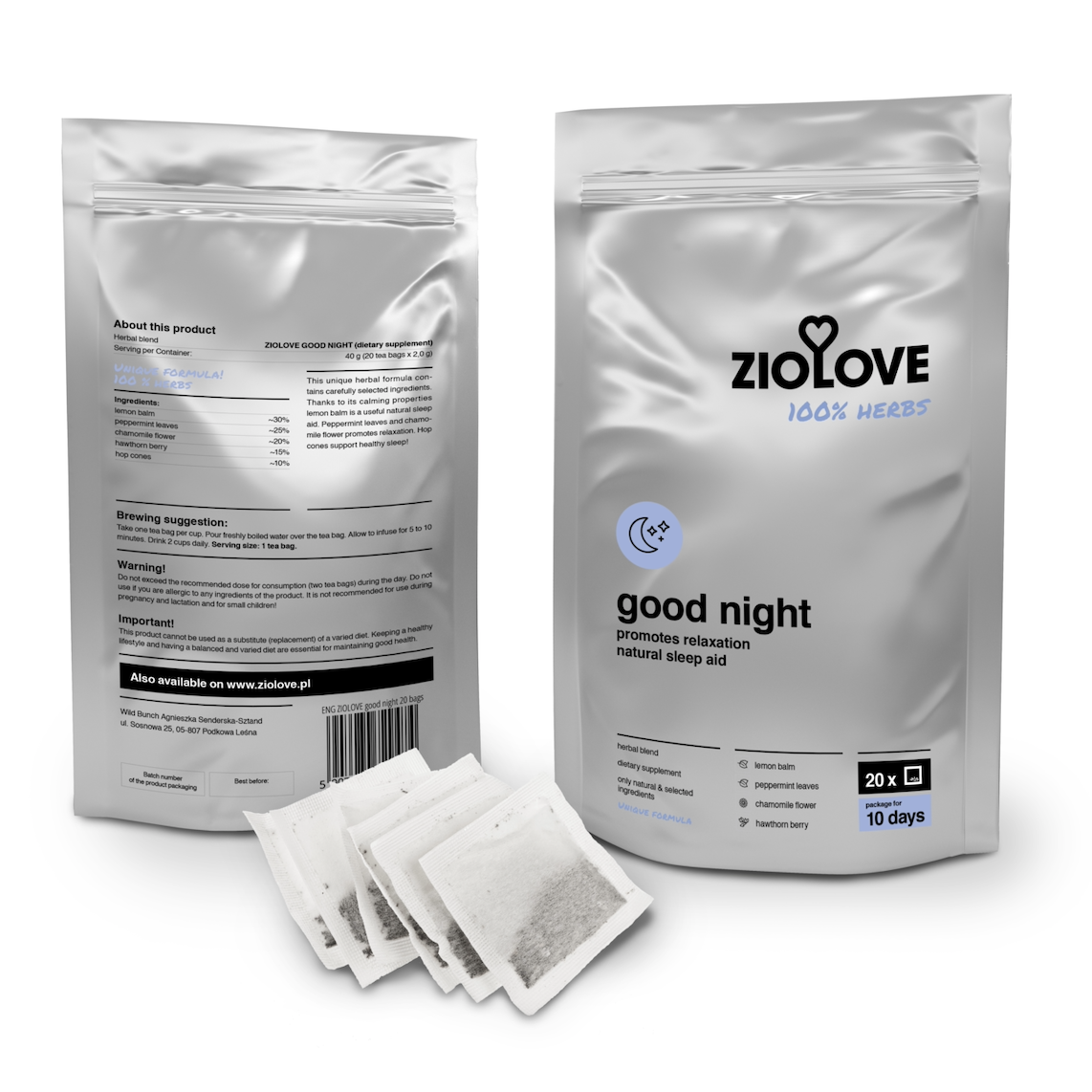 Tempo di sonno della tisana Ziolove