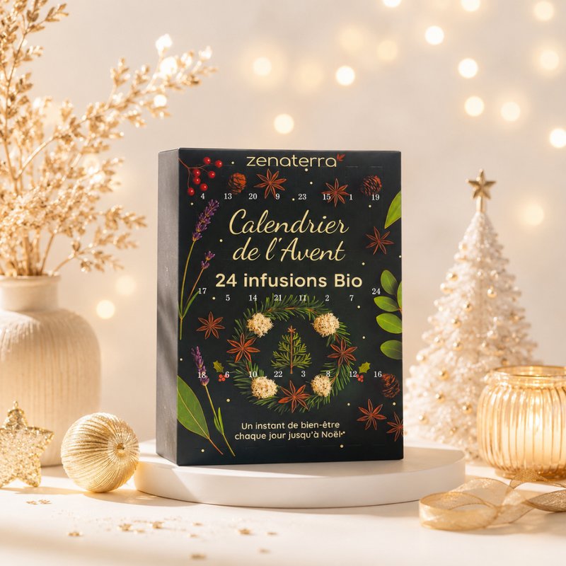 Calendario dell'Avvento 24 Tisane Biologiche – Infusi di Piante, Frutta e Spezie 100% Naturali – Confezione Regalo Gourmet & Benessere Senza Caffeina – Aromi Naturali e Benefici