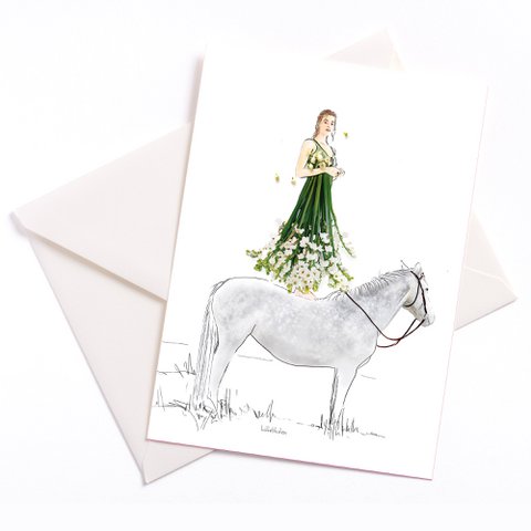 Kaart met envelop | Houd je van paarden?