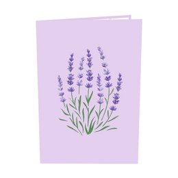 Tarjeta emergente lavanda