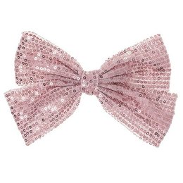 Ręcznie robiona cekinowa kokarda maxi 18 cm. z wsuwką
