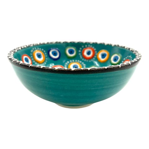 Keramikschale - Evil Eye - Türkis - 12 cm