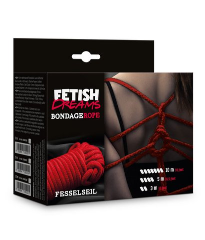 MVW Fetish Dreams Bondage Rope - 3 meter - rood