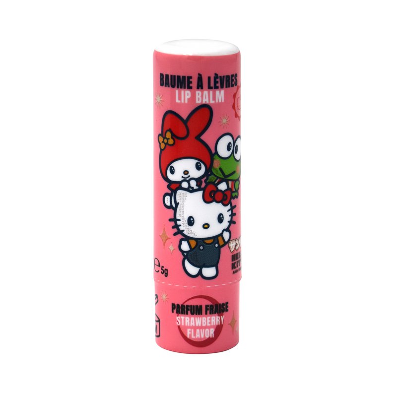 😍Hello Kitty and Friends, Soin des Lèvres, Parfumés, Fraise, Hydratation, Enfants, Vegan, 5g, TAKE CARE